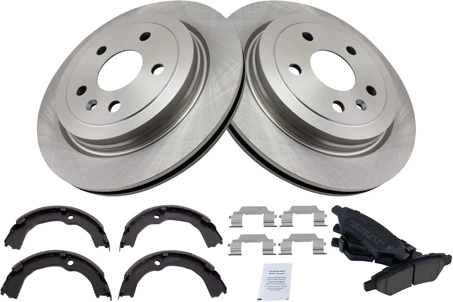 TRQ Rear Brake Pad & Rotor Kit for 2008-2014 Cadillac CTS