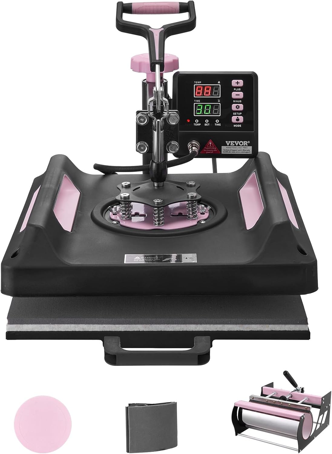 VEVOR 5 in 1 Heat Press Machine for T-Shirts, Mugs, and More
