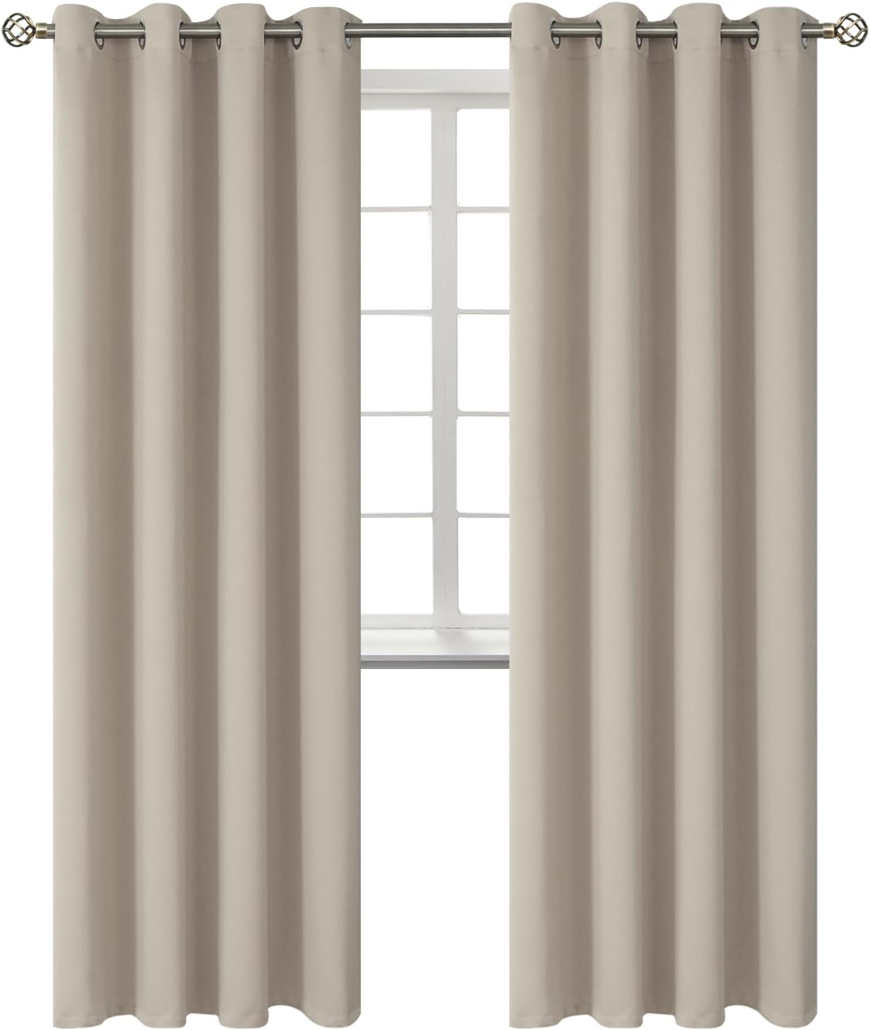 BGment Room Darkening Curtains for Bedroom - 84 Inch Grommet Drapes
