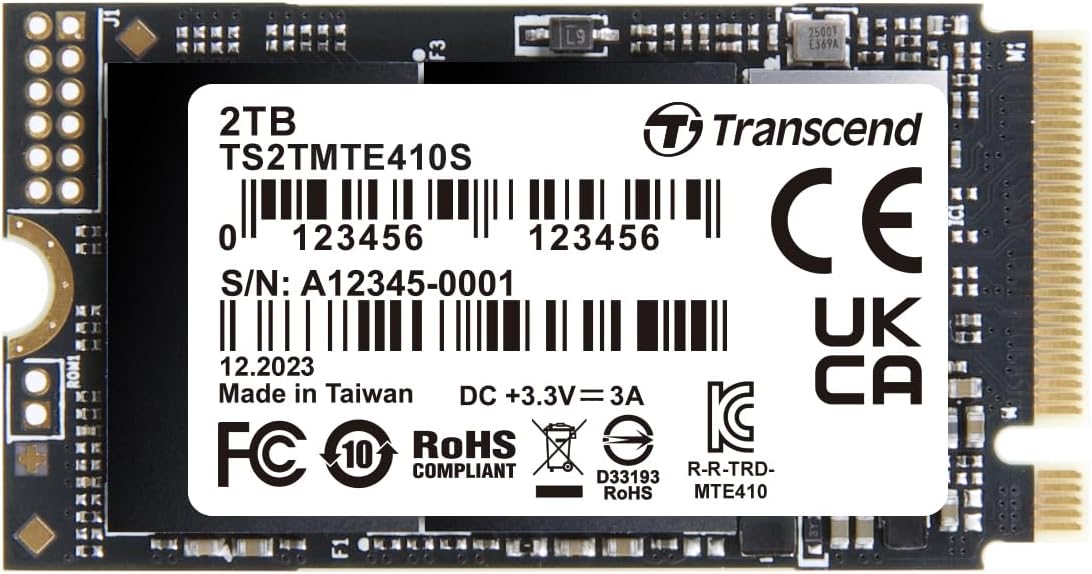 Transcend 2TB M.2 2242 SSD for Ultra-Thin Laptops and PCs