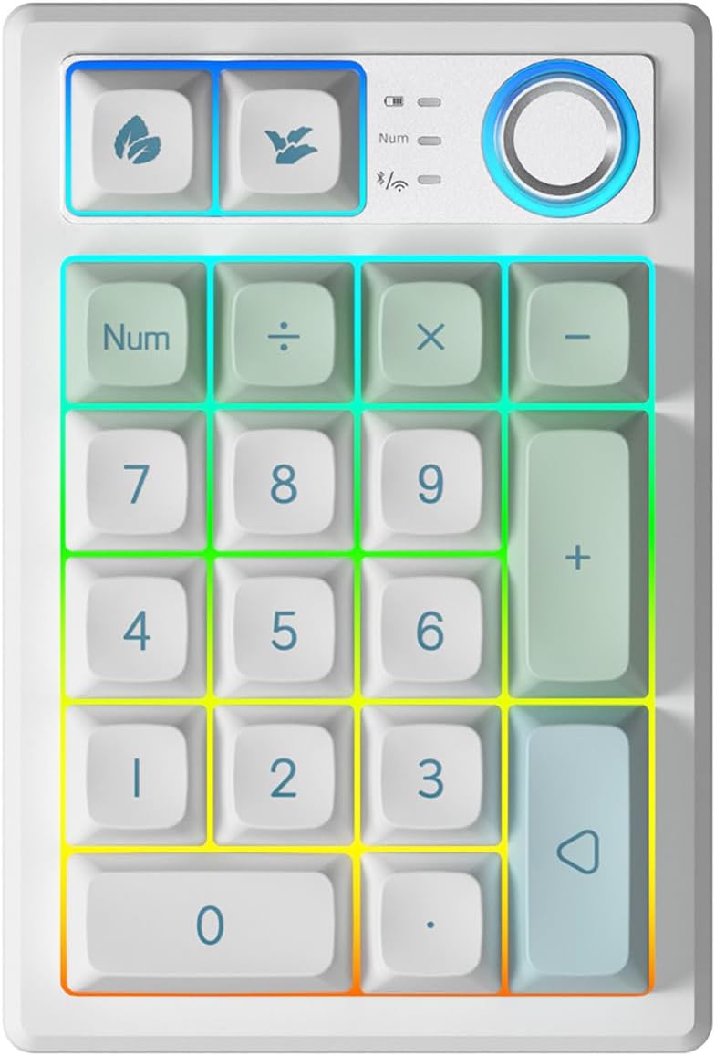 Gasket Creamy Mechanical Numpad with RGB Backlit and Macro Keys