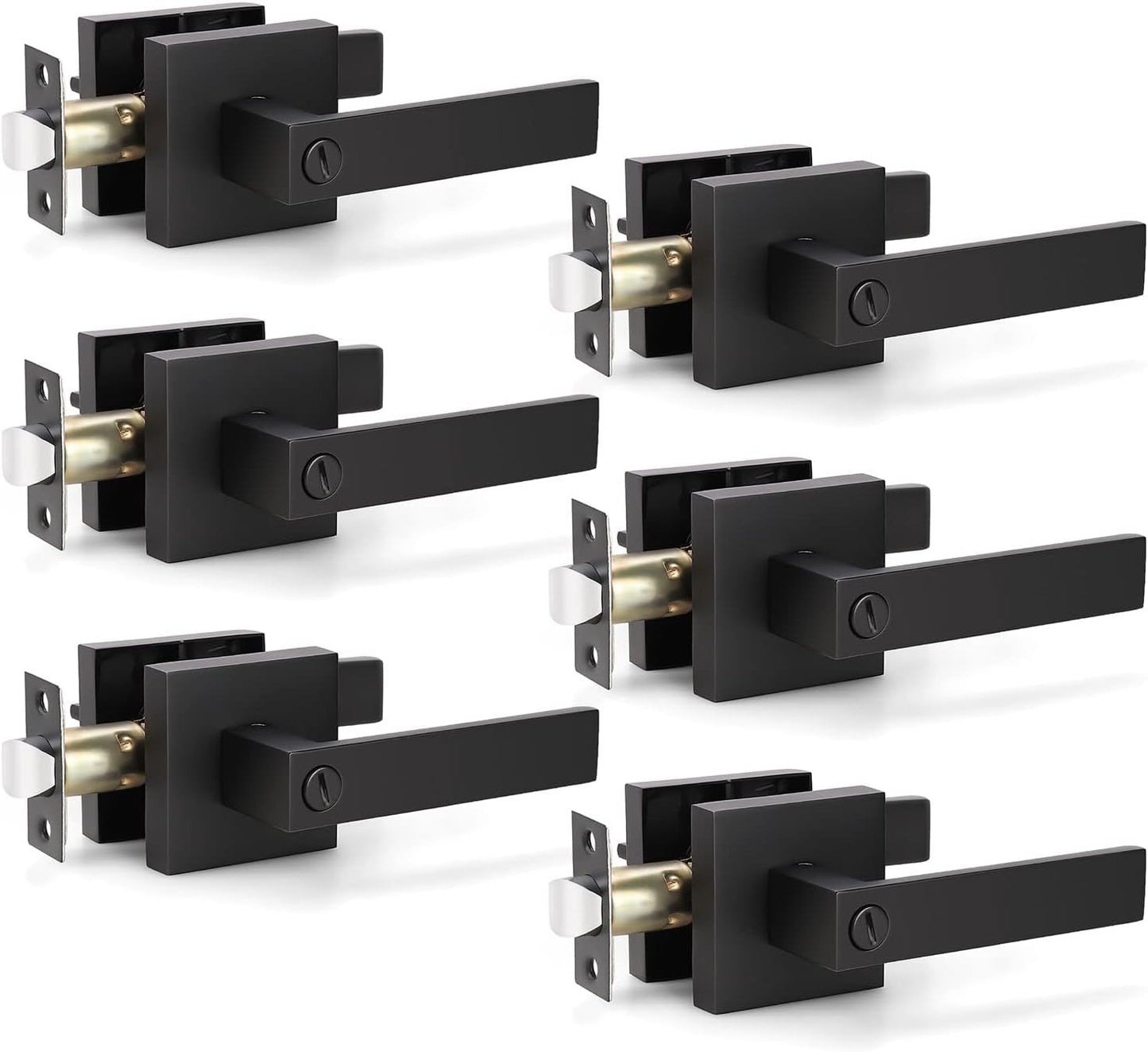 KNOBWELL Black Interior Door Handles for Privacy and Style