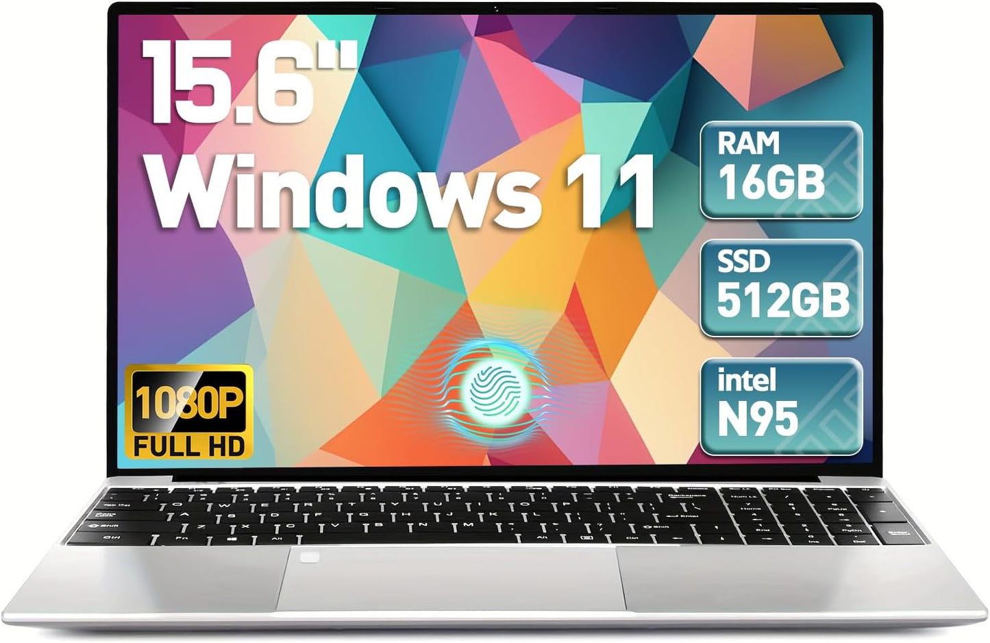 2025 Latest 15.6 Laptop with 12th Gen Intel Processor N95
