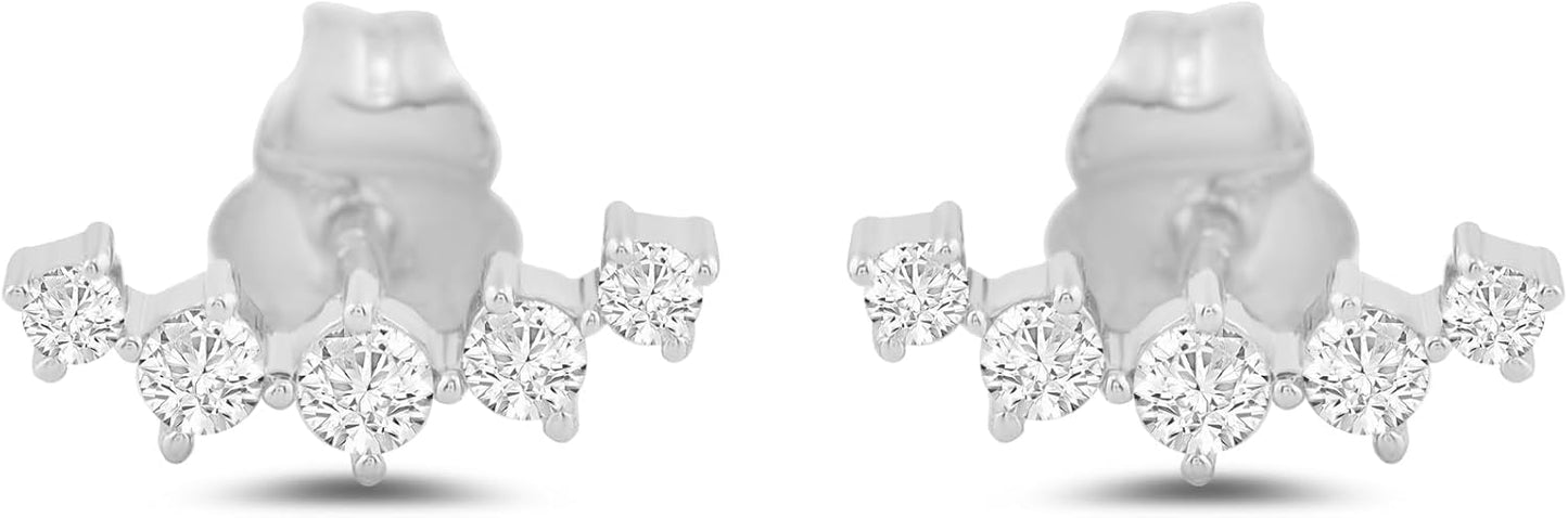 Elegant 10K Gold Round Diamond Stud Earrings for Every Occasion