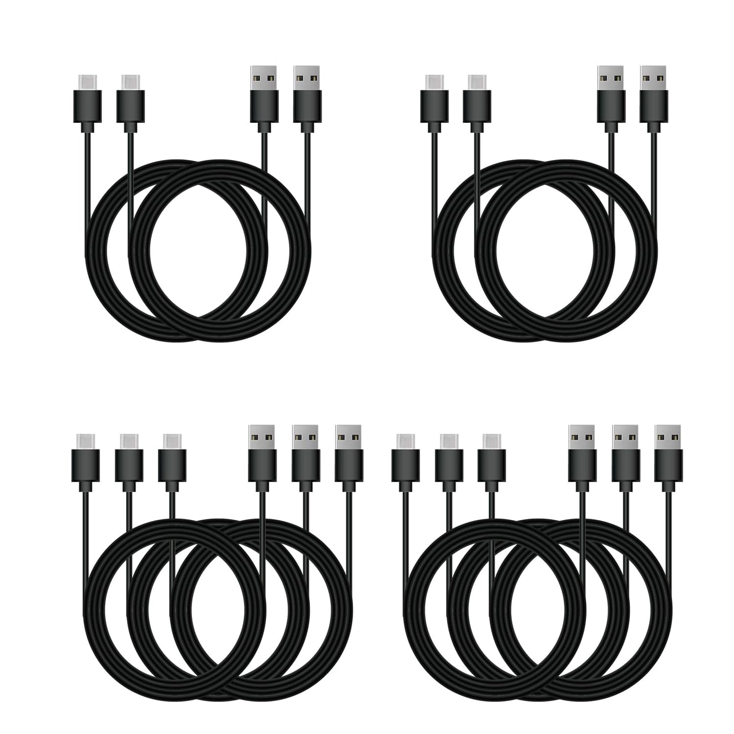 Fast-Charging 10-Pack USB-C Cables - AGIPAXX