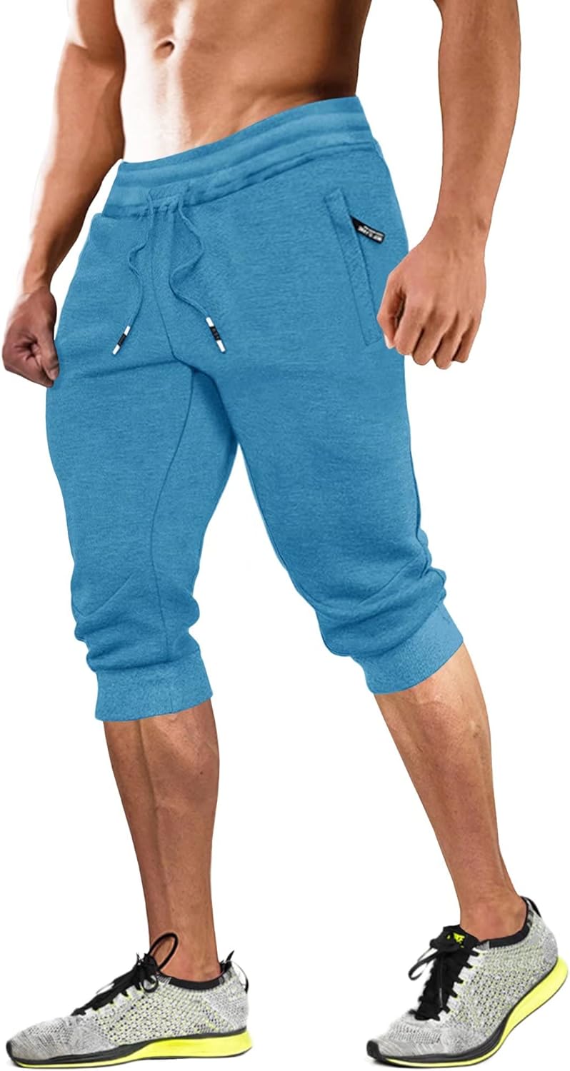 MAGCOMSEN Men's 3/4 Joggers for Comfortable Training and Running