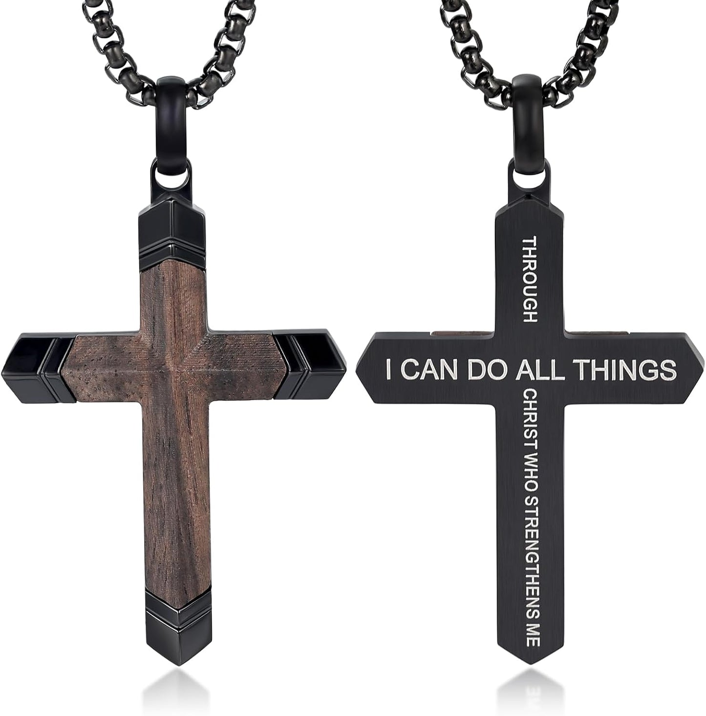 Cross Necklace for Men - Spiritual Jewelry Gift for Him