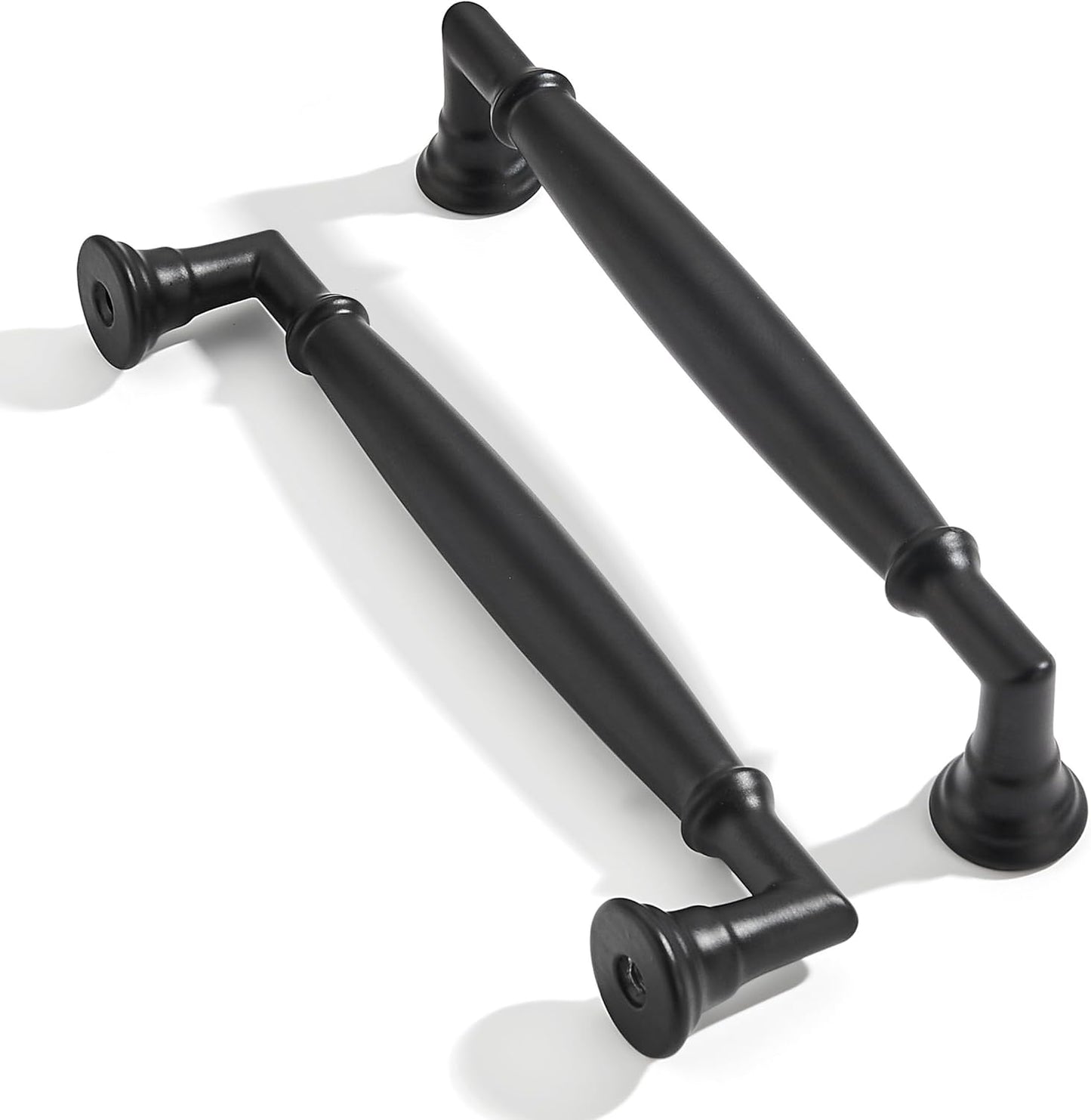 10 Pack 5 Inch Hole Center Matte Black Cabinet Pulls for Home