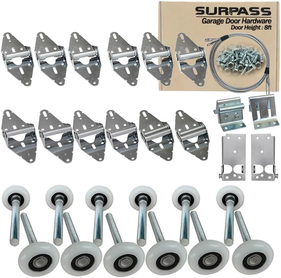 Surpass Garage Door Hardware Kit for 8ft Height Doors - Durable