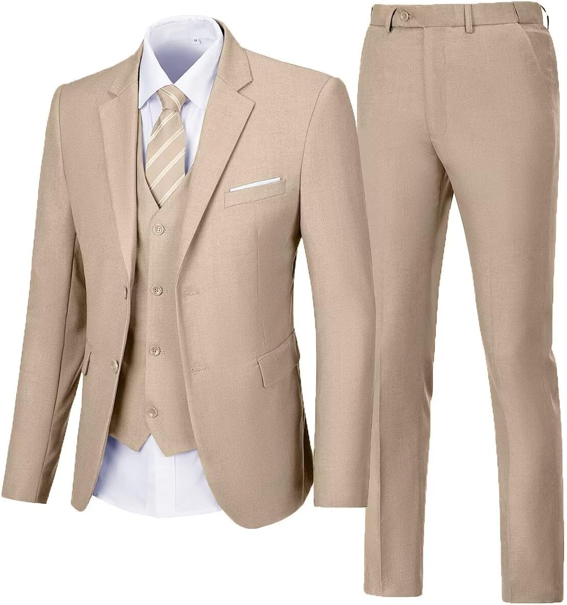 Men's 3 Piece Wedding Suit Slim Fit Tuxedo Set for Any Occasion