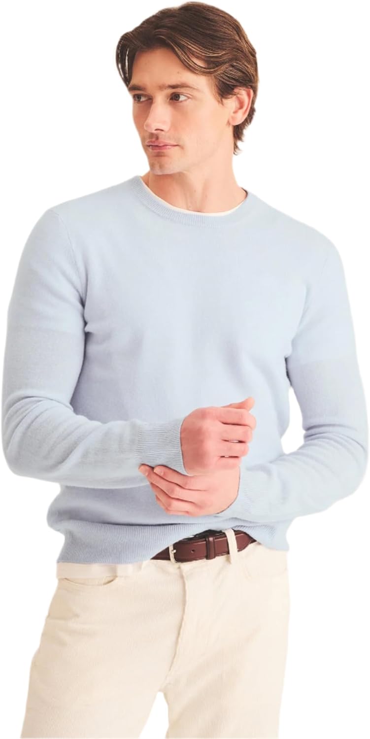 NAADAM Mens Cashmere Crewneck Sweater - Classic Wardrobe Staple