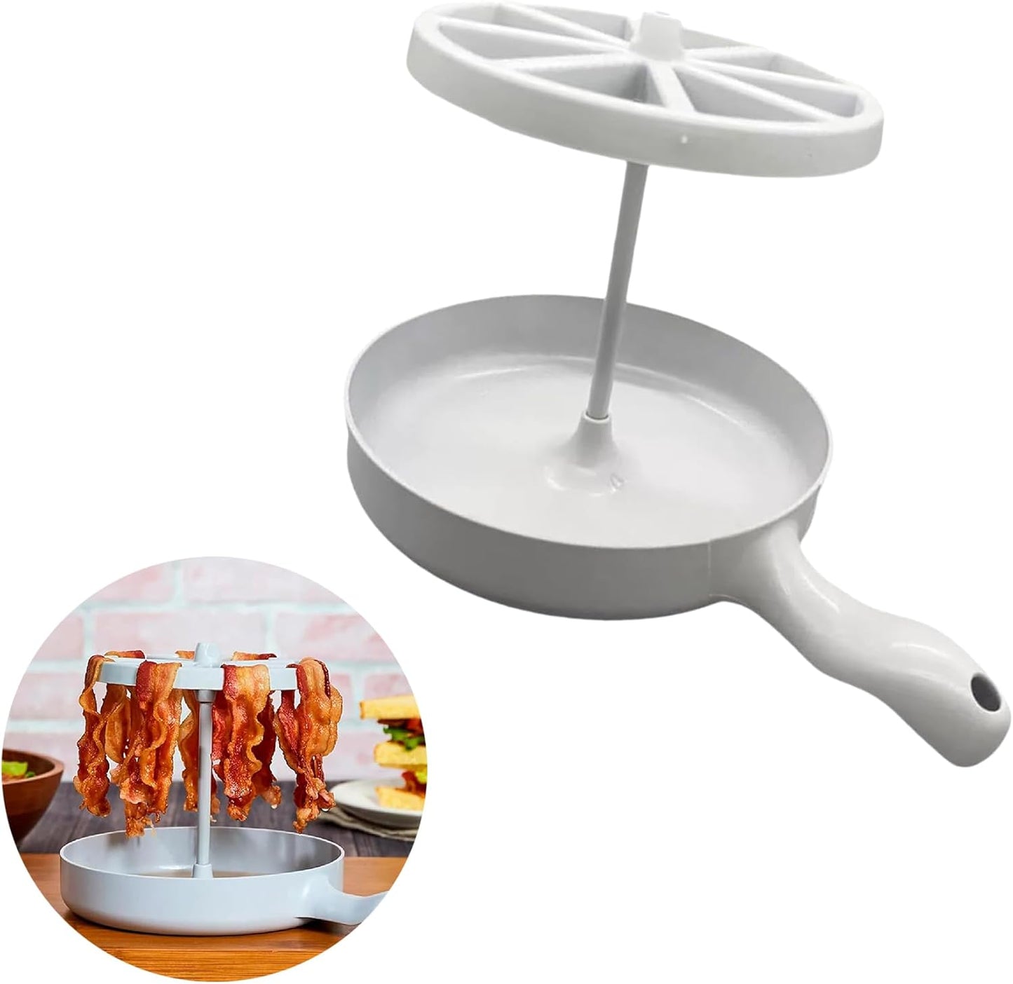 Crispy Bacon Maker - Fast Cooking, Grease Draining, Dishwasher Safe