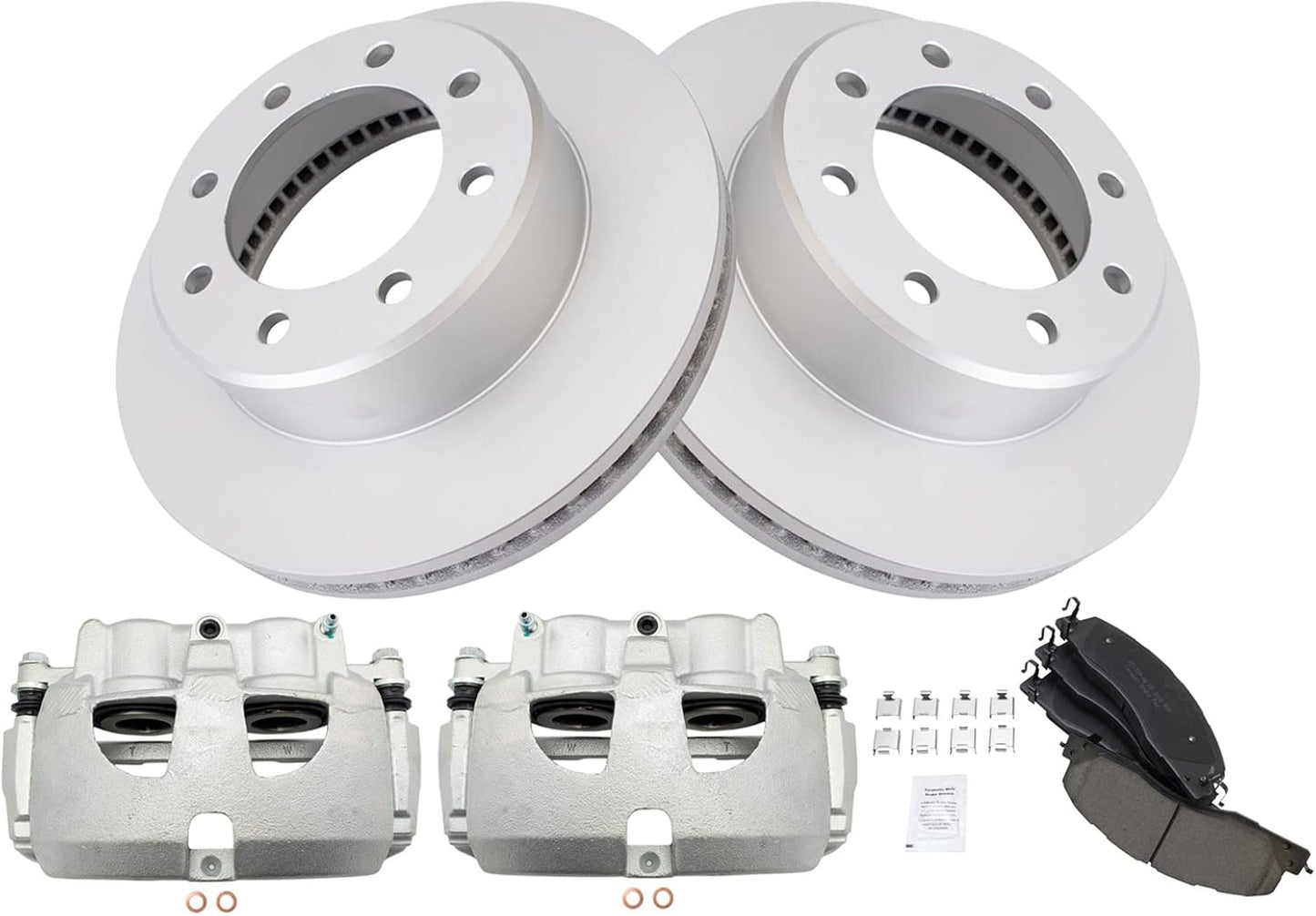 TRQ Front Brake Pad & Rotor Kit for Dodge Ram 2500 3500 Vehicles