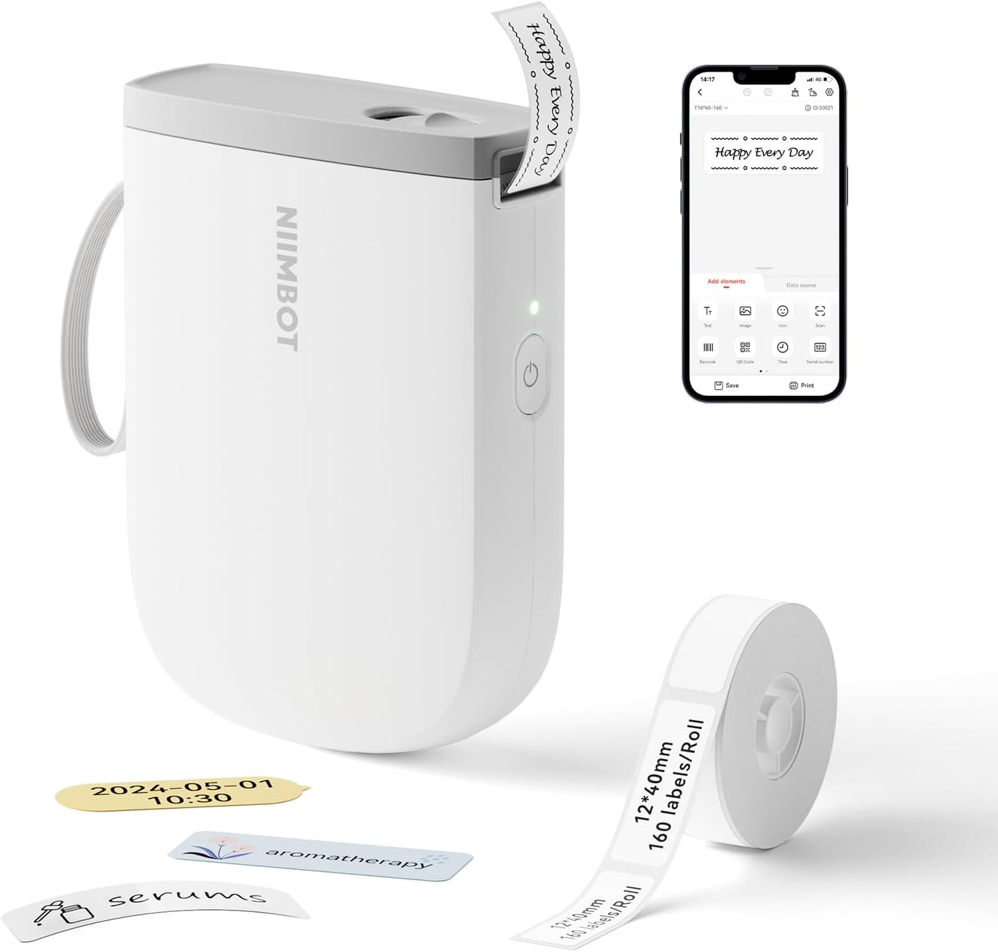 NIIMBOT D11: Portable Bluetooth Label Printer