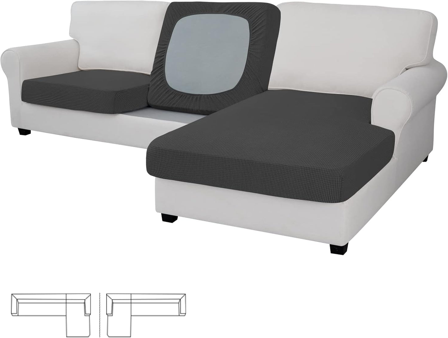 Easy-Going Stretch Couch Cushion Covers for Sectional Sofa