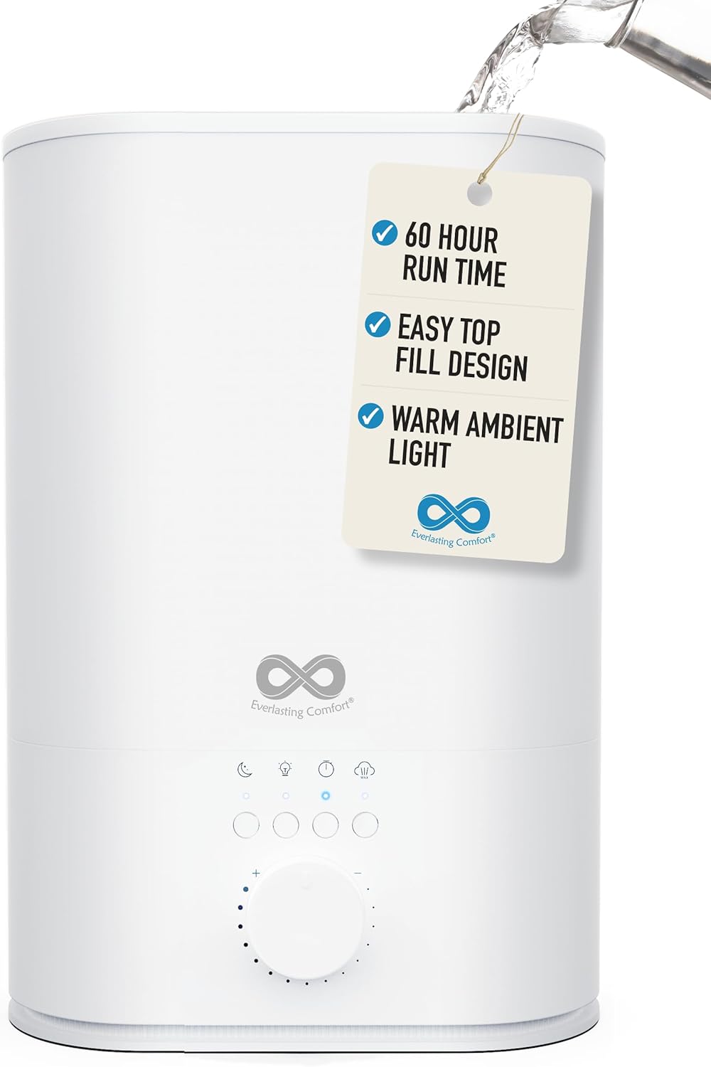 Everlasting Comfort 6L Humidifier for Large Rooms & Bedrooms