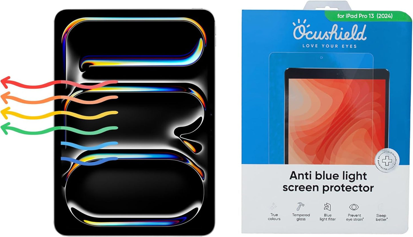 Ocushield Anti Blue Light Tempered Glass Screen Protector for iPad