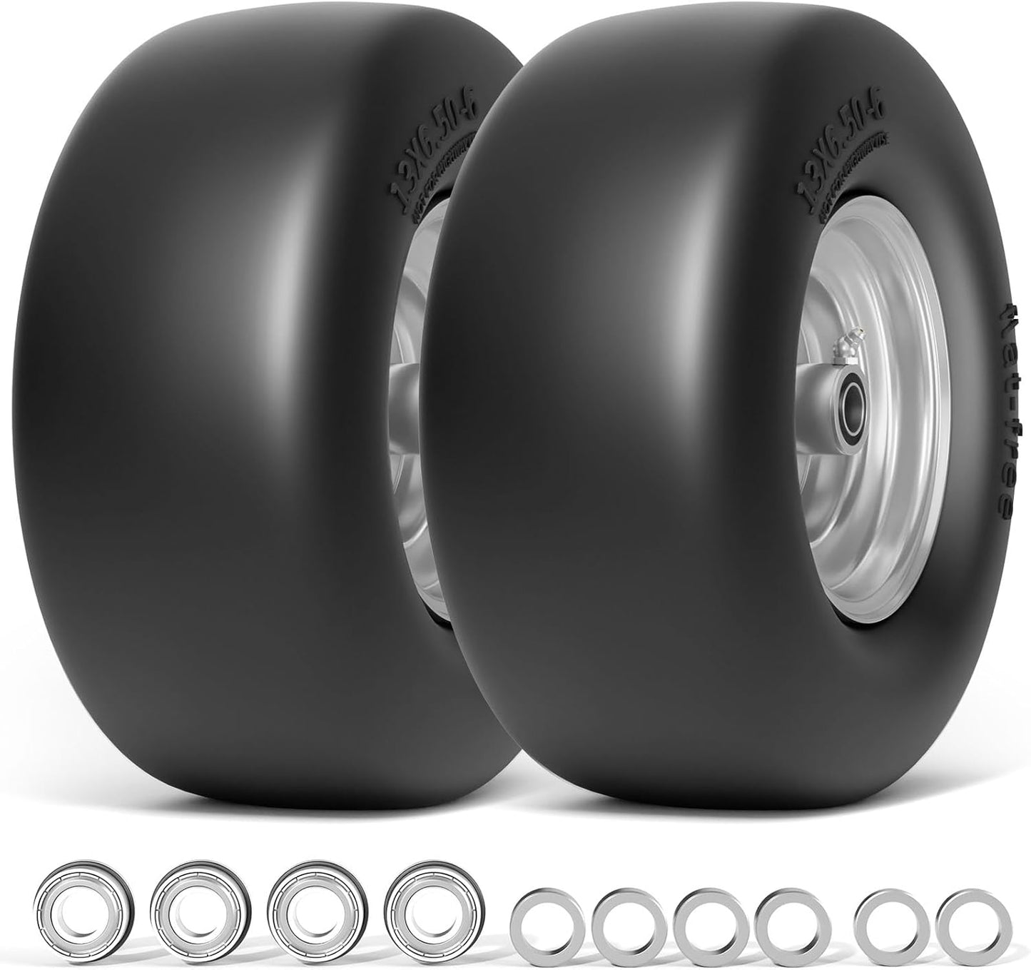 13x6.50-6 Flat Free Tires for Zero Turn Mowers - Durable & Versatile