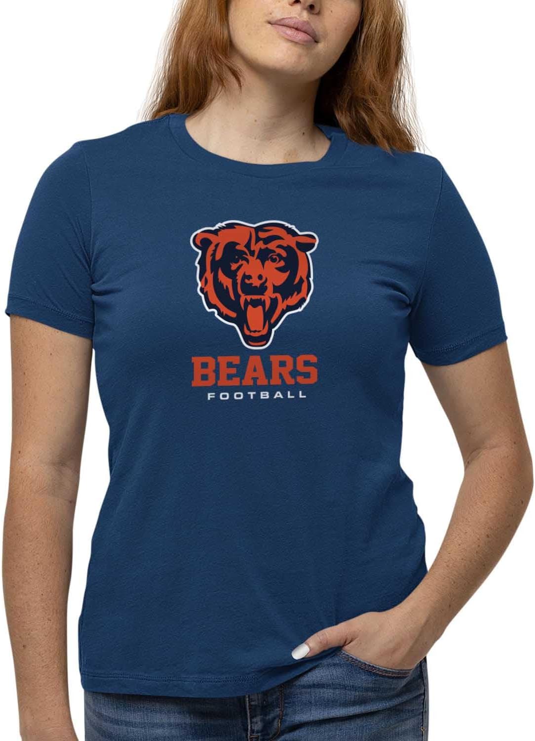 Women's NFL Ultimate Fan Logo Short Sleeve T-Shirt for Bears