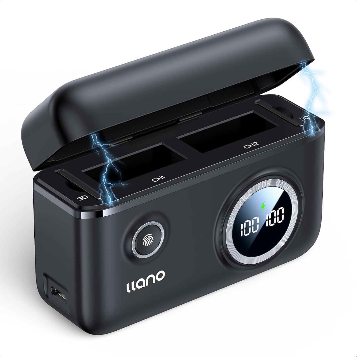 llano LP-E12 Dual Battery Charger for Canon Cameras - Fast Charge