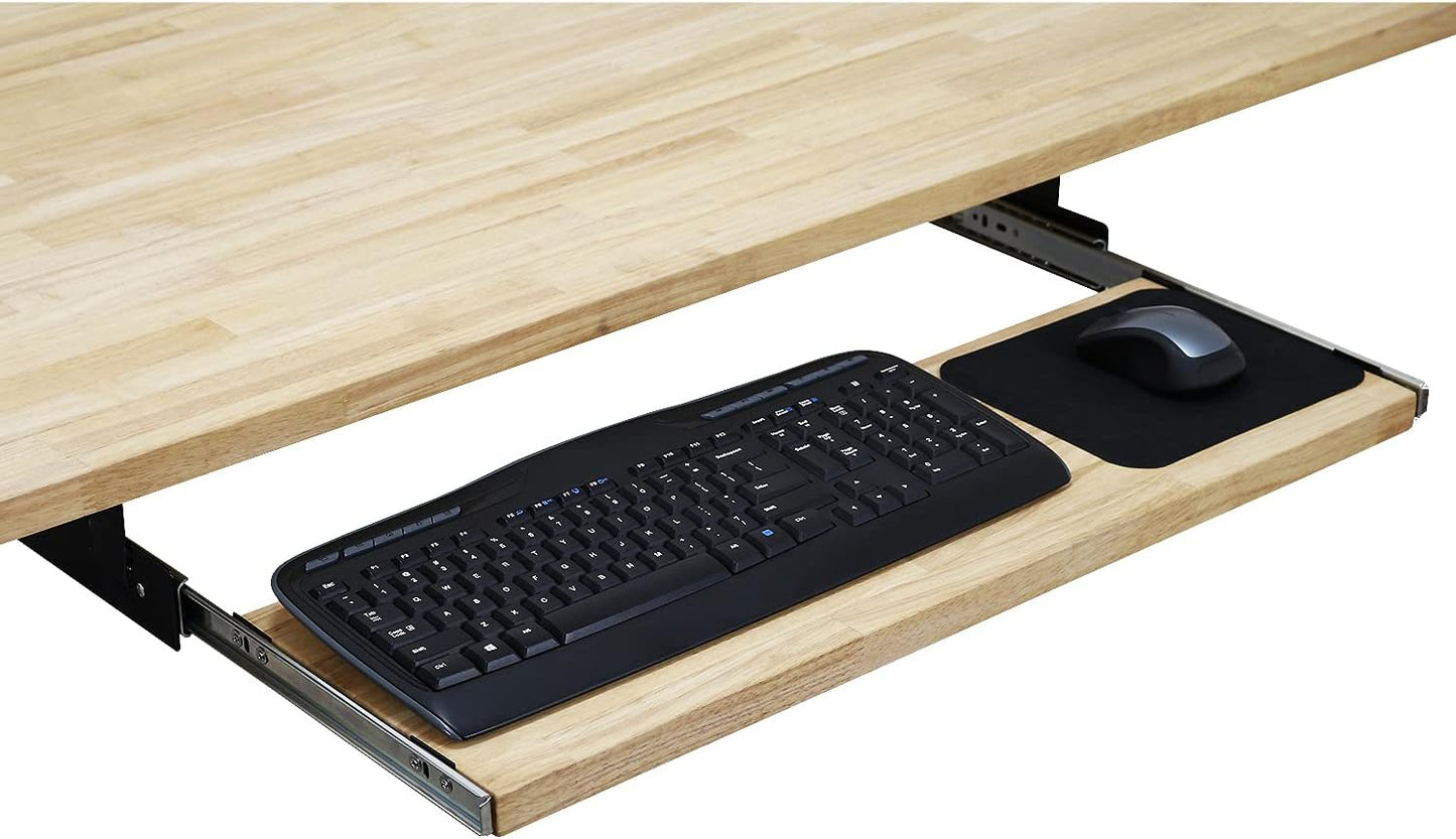 BenchPro Butcher Block Keyboard Tray: Durable 9x27 Workspace