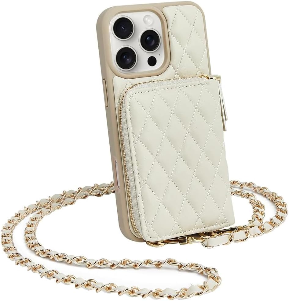 iPhone 16 Pro Max Case Wallet with Card Holder and RFID Blocking