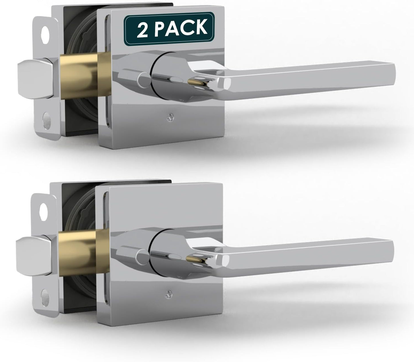 Mega Handles Prime Privacy Door Handle - Heavy Duty Chrome Set