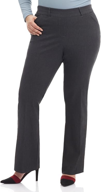 Rekucci Curvy Woman Ease into Comfort Bootcut Plus Size Pant