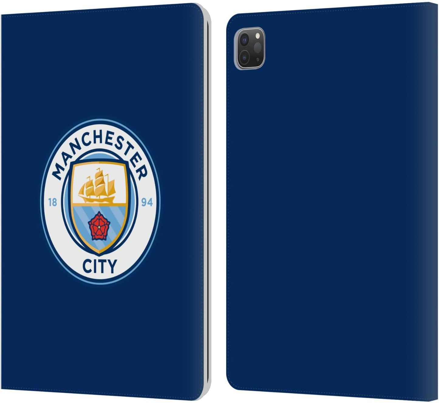 Manchester City FC Obsidian Leather Wallet Case for iPad Pro