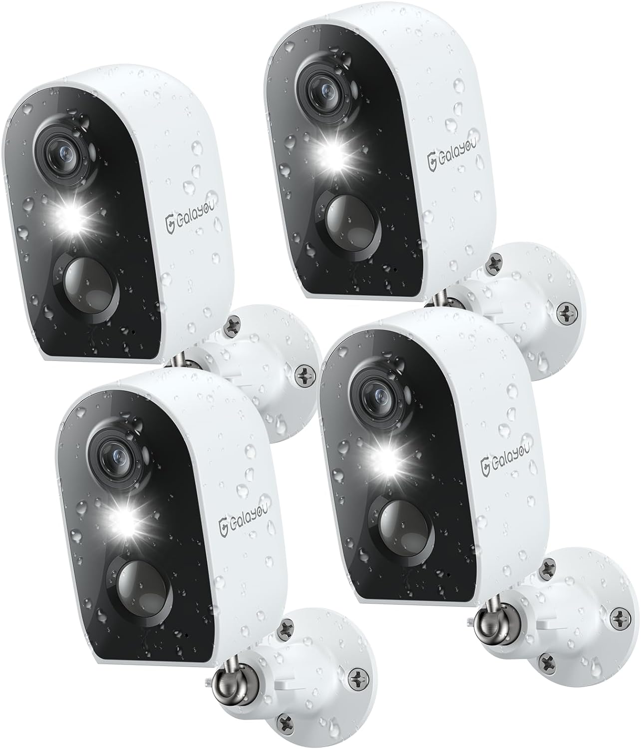 GALAYOU 2K Security Cameras: Motion Siren & Color Night Vision