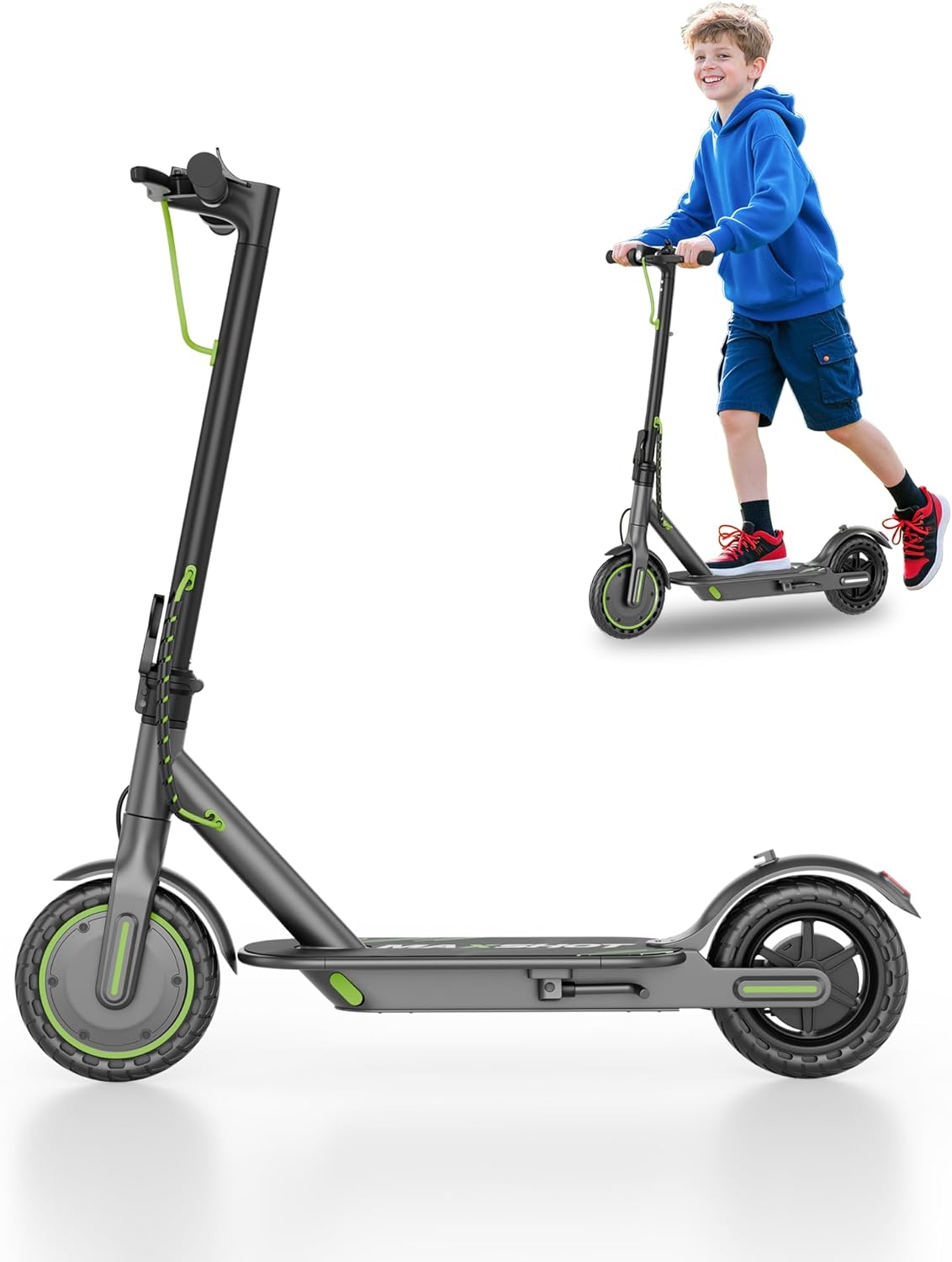 MAXSHOT Electric Scooter for Kids & Adults with 350W Motor