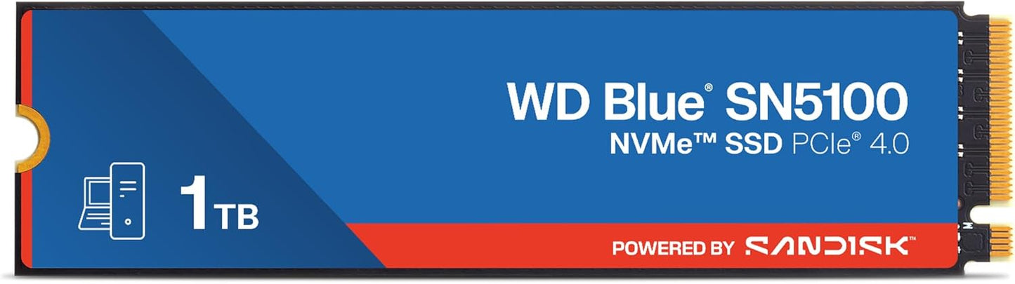 WD Blue SN5100 1TB NVMe SSD - Fast Storage Upgrade for PCs