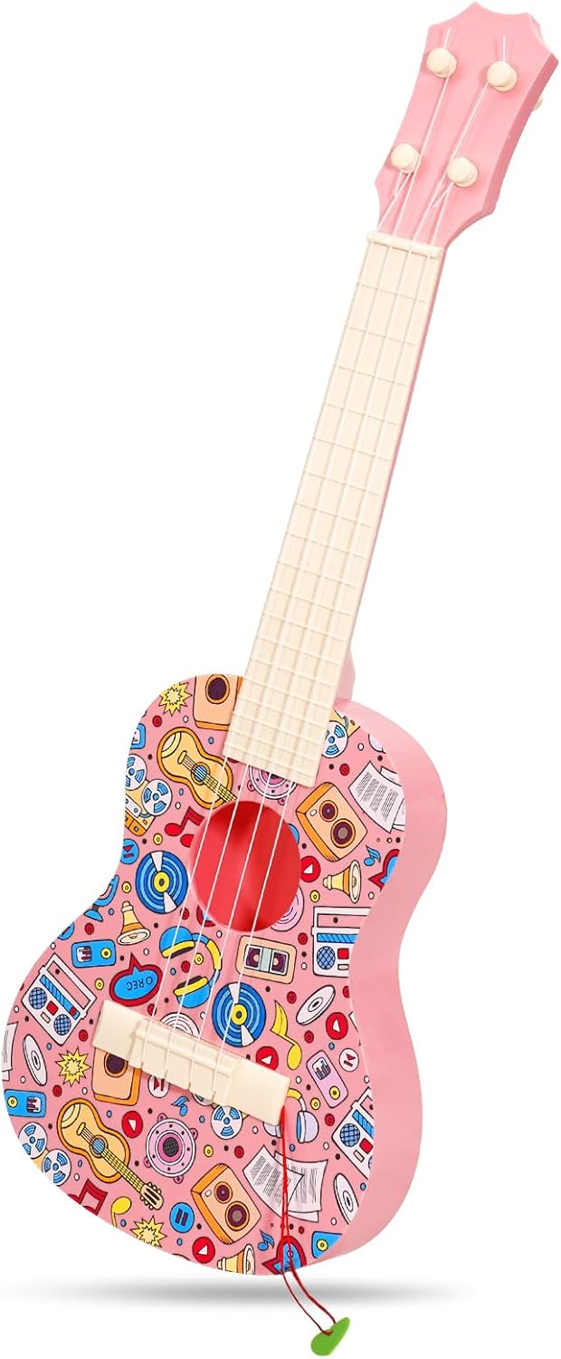 Colorful Graffiti Ukulele: Educational Fun for Kids