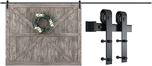 SMARTSTANDARD 17 Feet Heavy Duty Sliding Barn Door Hardware Kit