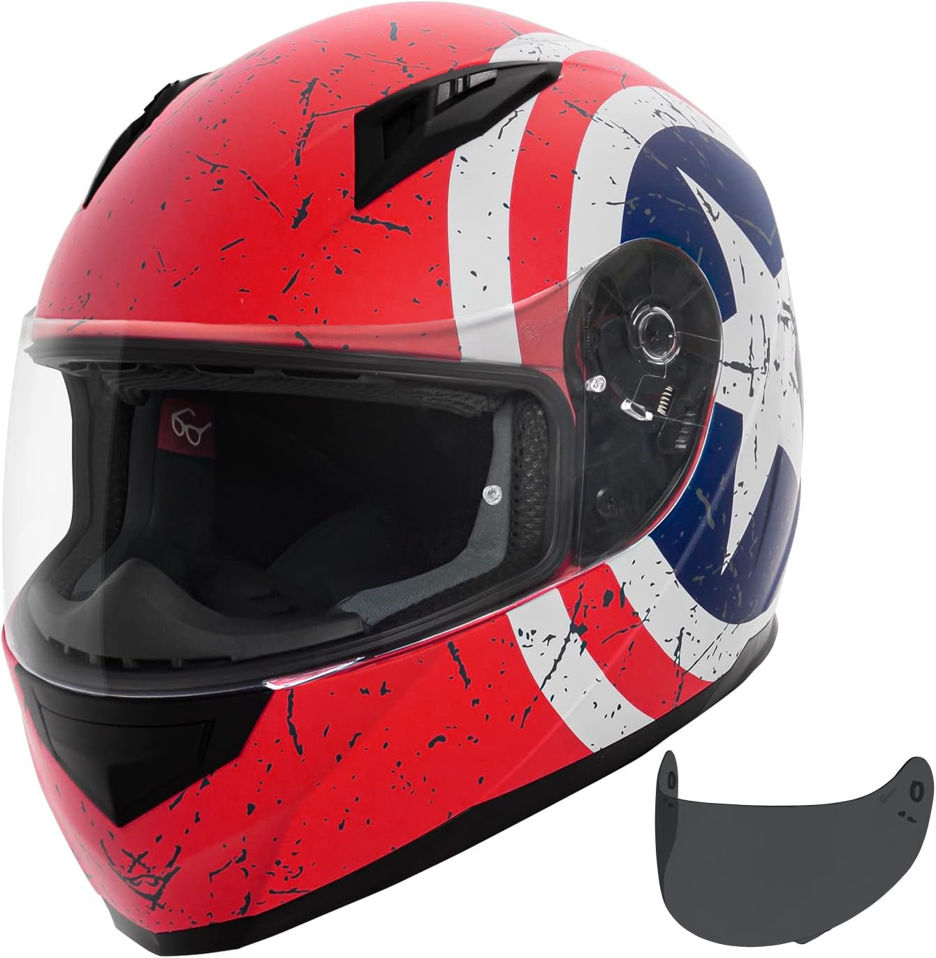 VCAN VX Lightweight Full Face Helmet, Coolmax Tech