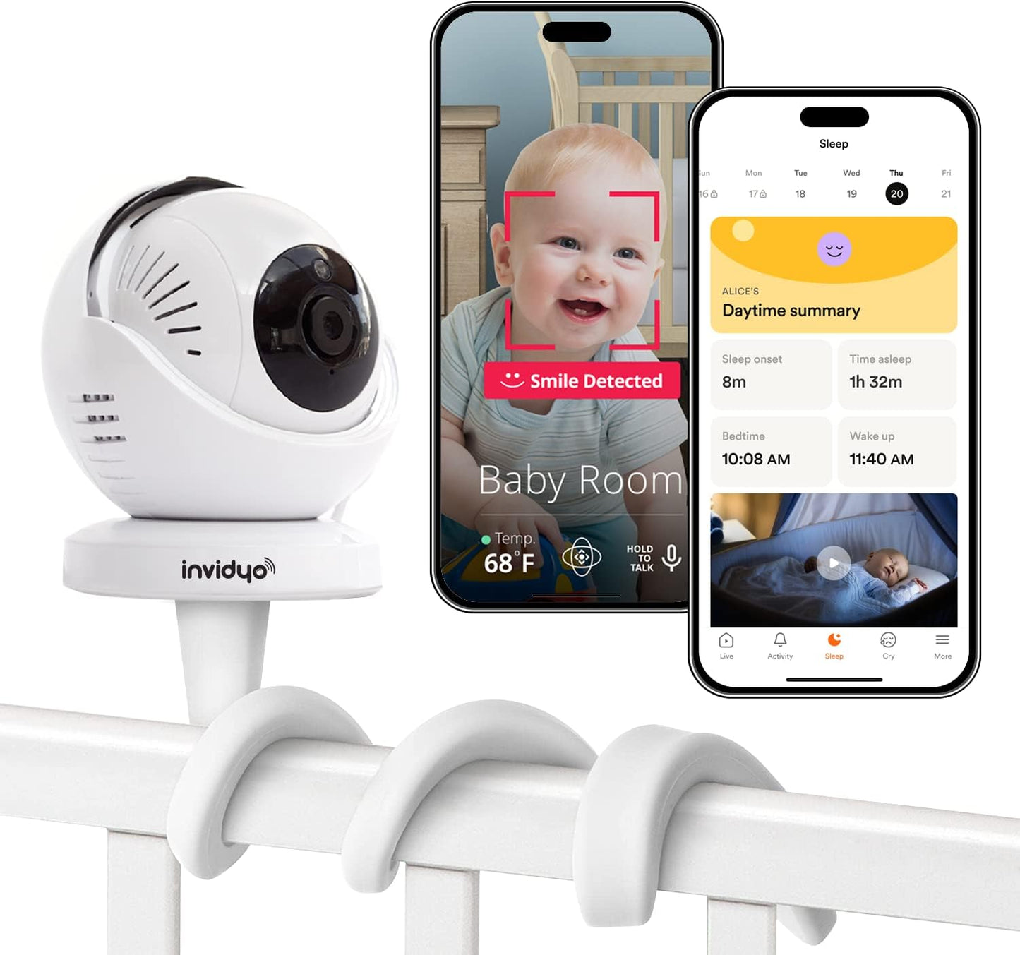 Smart WiFi Baby Monitor: Sleep Tracking | Cry Alerts | Full HD Video