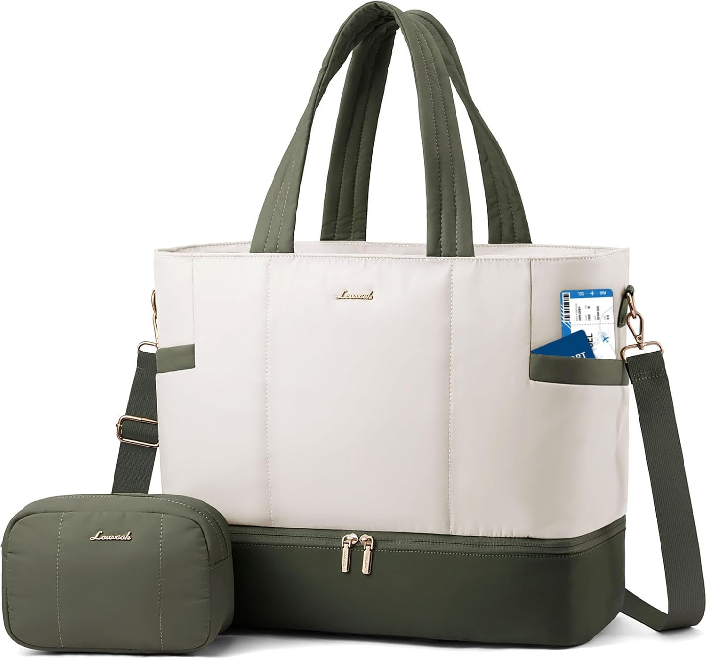 LOVEVOOK Travel Duffle Bag with Shoe Compartment for Women