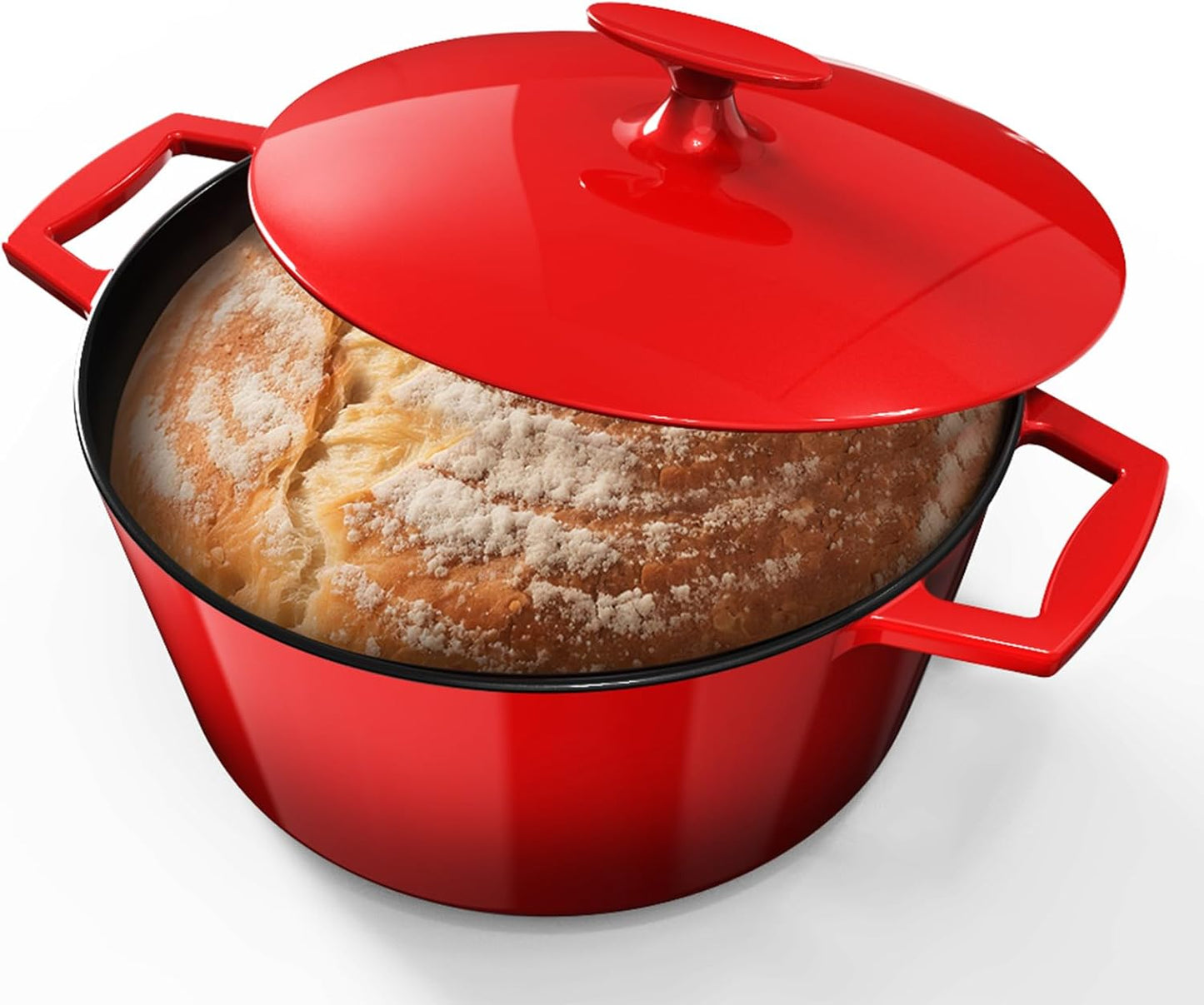 Nuwave 6QT LUX Enameled Cast Iron Dutch Oven for Healthy Cooking