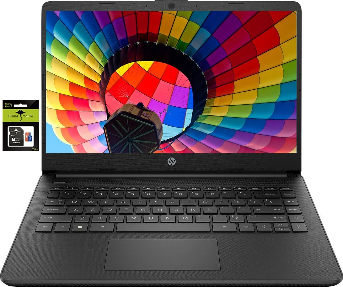 HP 14 Ultralight Laptop: Quad-Core, 16GB RAM, 384GB Storage - Ideal for Students & Business