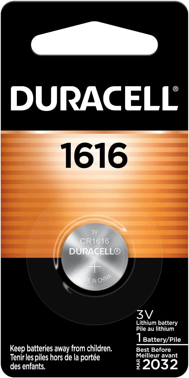 Duracell 1616 3V Lithium Coin Battery - Reliable Power for Medical & Fitness