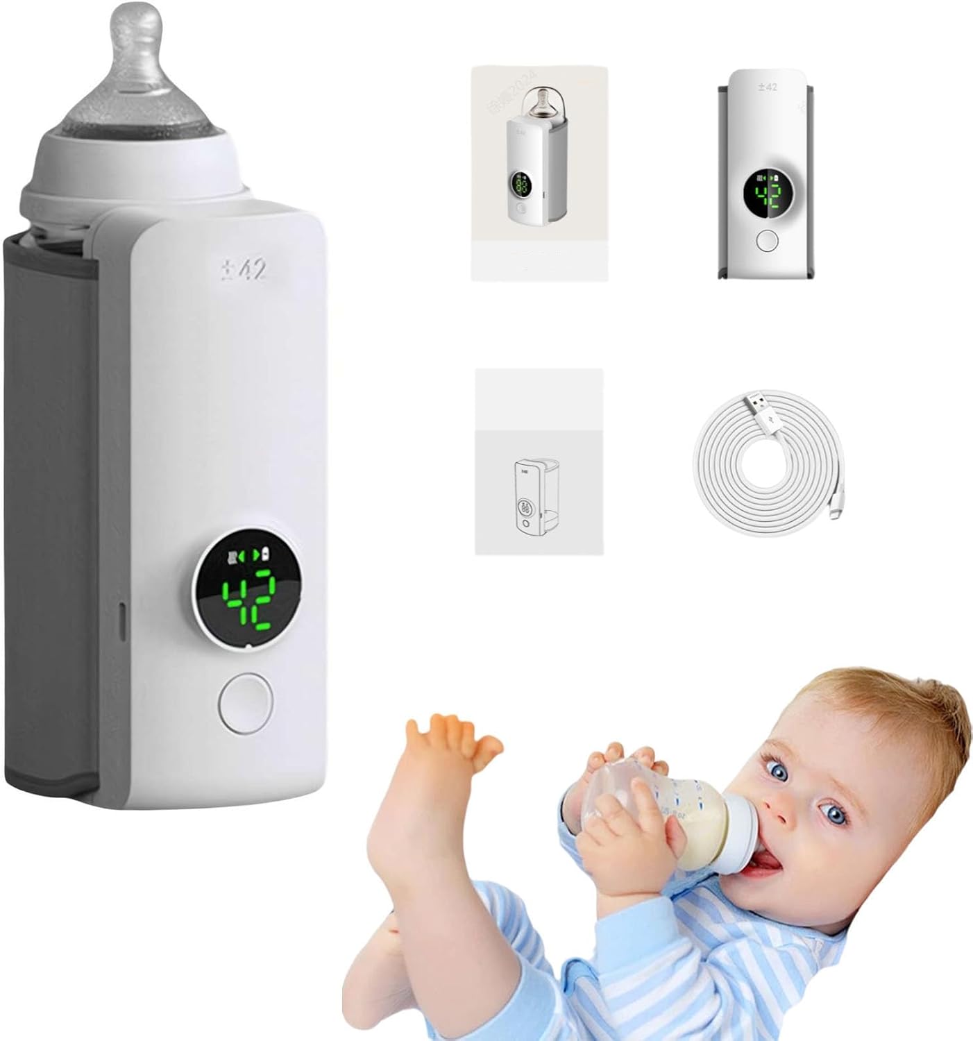 USB Rechargeable Bottle Warmer - On-the-Go Comfort