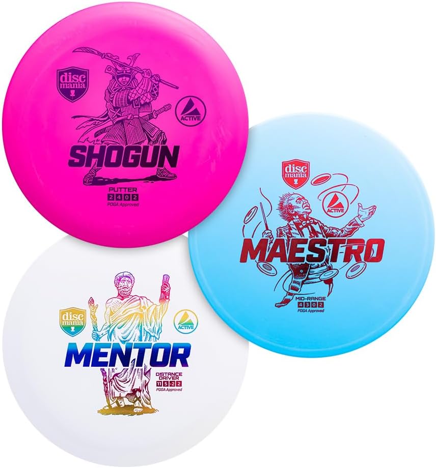 Discmania 3-Disc Golf Set - Beginner's Dream Trio - Easy Throws - Perfect Gift