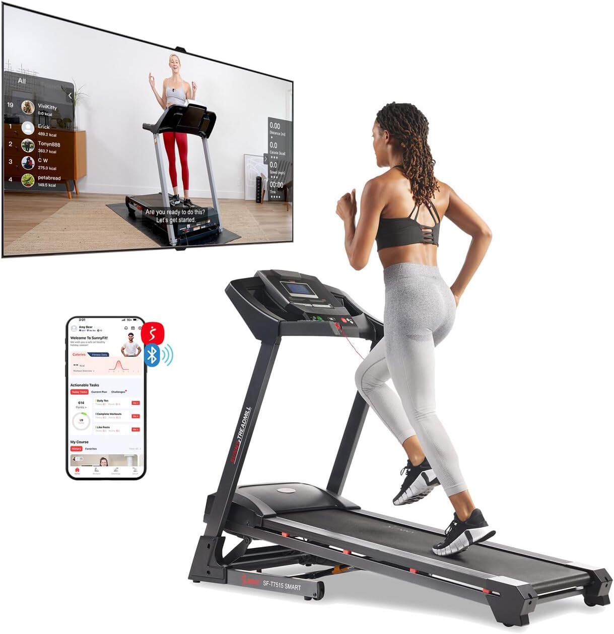 Premium Smart Treadmill with Auto Incline and Free App Access