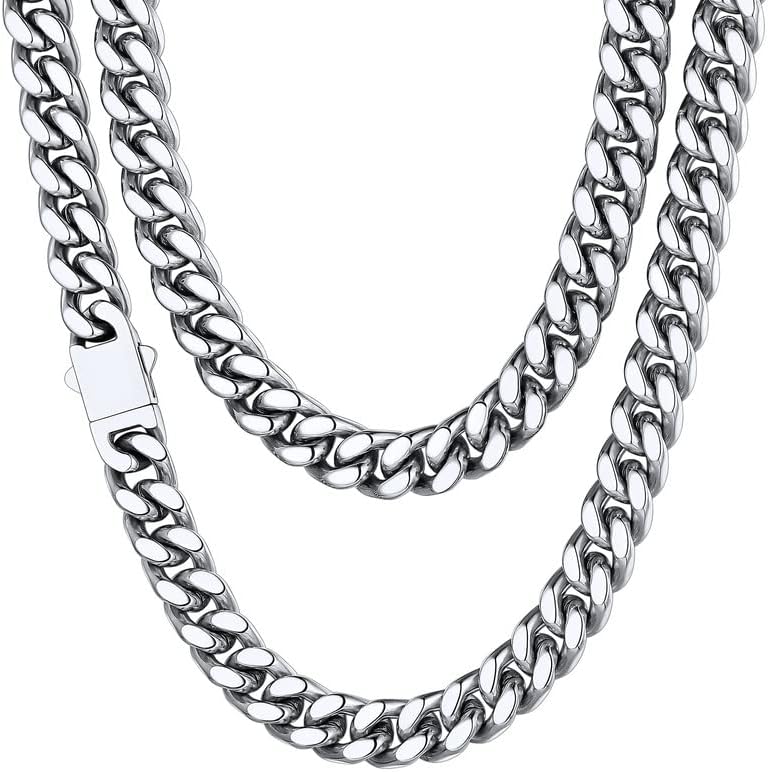 ChainsHouse Stainless Steel Mens Cuban Link Chain Necklace Gift