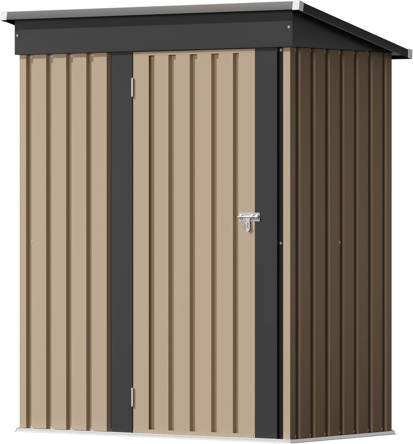 Flamaker 5x3 FT Waterproof Metal Garden Shed for Outdoor Storage