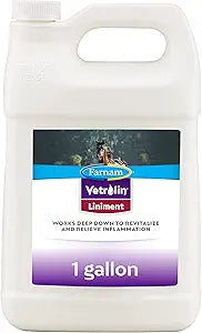 Farnam Vetrolin Liniment 128 Ounces for Equine Care and Relief