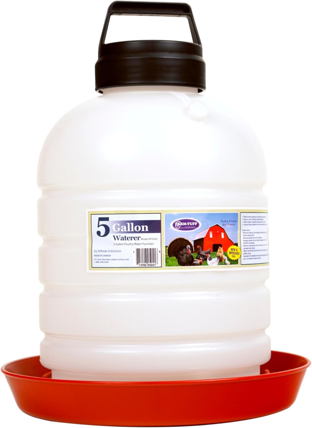 5 Gallon Farm-Tuff Hanging Waterer for Poultry