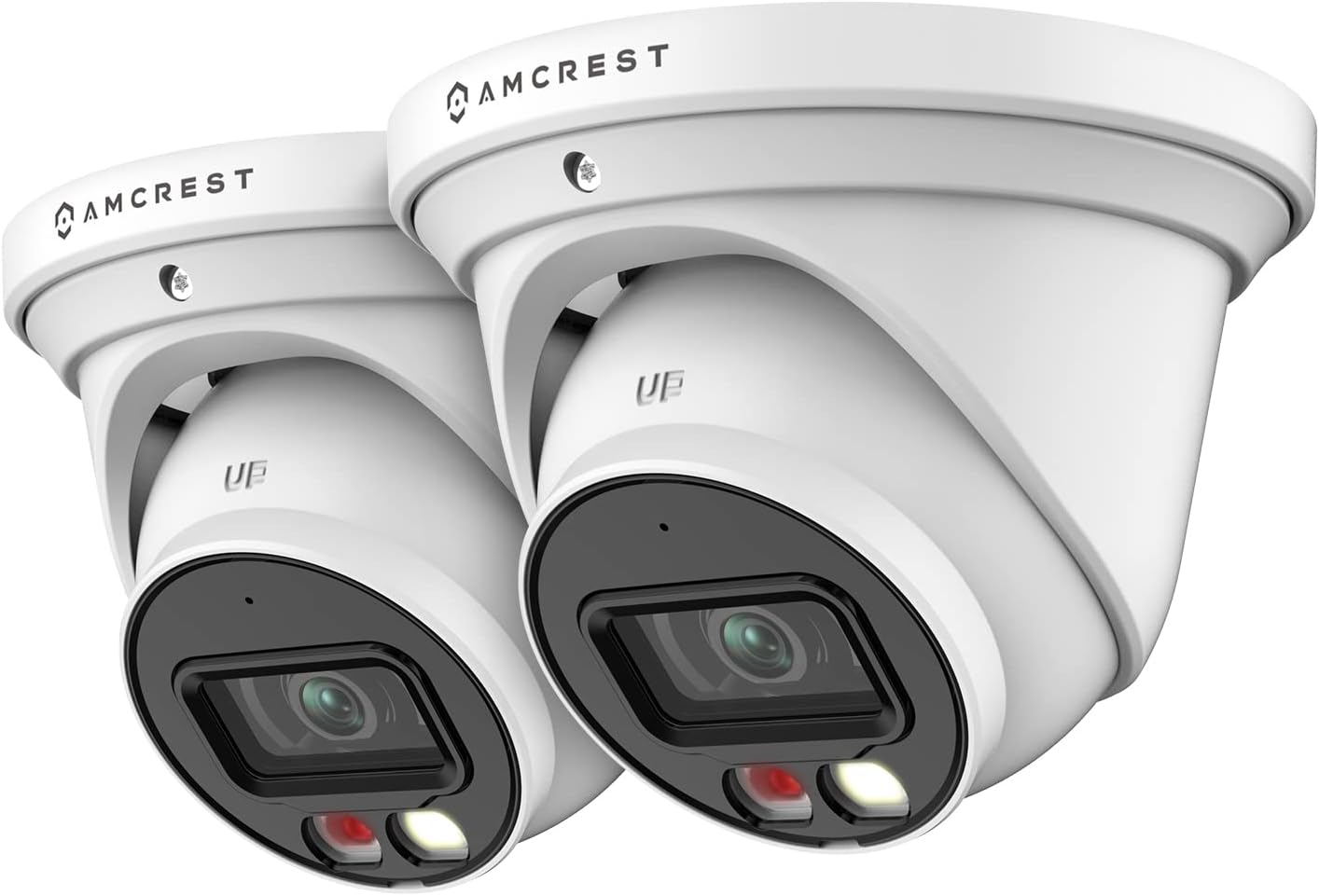 Amcrest 2-Pack AI Turret IP PoE Camera with Nightvision Features