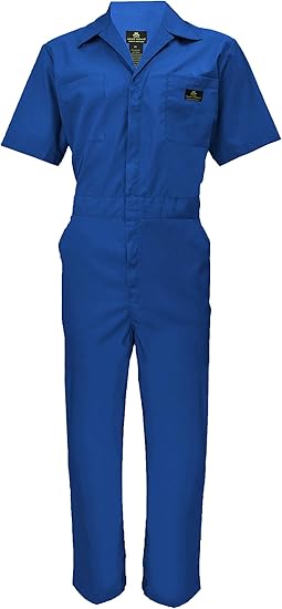 Natural Uniforms Mens Short Sleeve Zip Up Coverall for Comfort