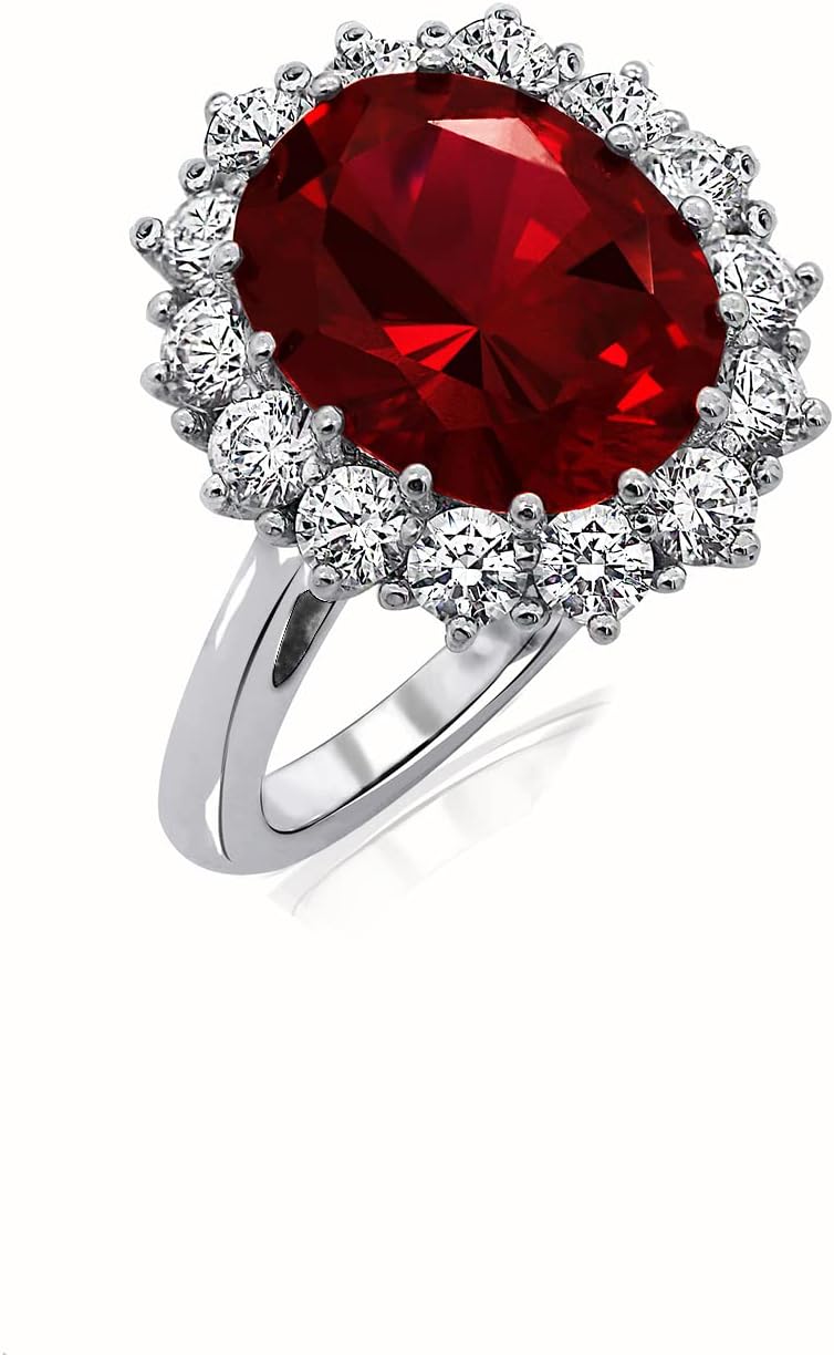 Platinum-Plated Celebrity Inspired Kate Ring with Zirconia Accents